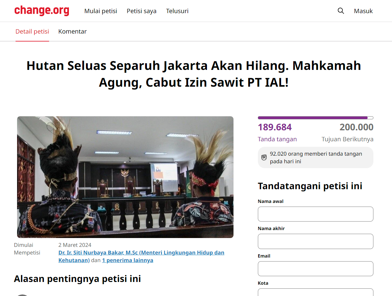 Petisi Kasus Papua